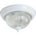 11 Halophane Ceiling Fixture, White